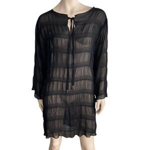 Bikini Bay Black Loose Fit Cover Up Sz 12​​​​​